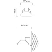 Ninnarella Black Outdoor Wall Light - Lighting.co.za