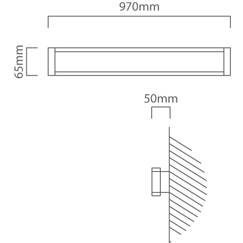Neviano Black Outdoor Wall Light 2 Sizes - Lighting.co.za