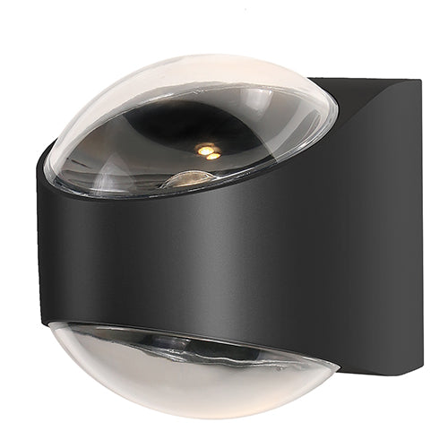 Glow Black 12W LED Outdoor Wall Light - Lighting.co.za