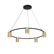 Occhio 5 Light Black | Gold | White Round Pendant Light - Lighting.co.za