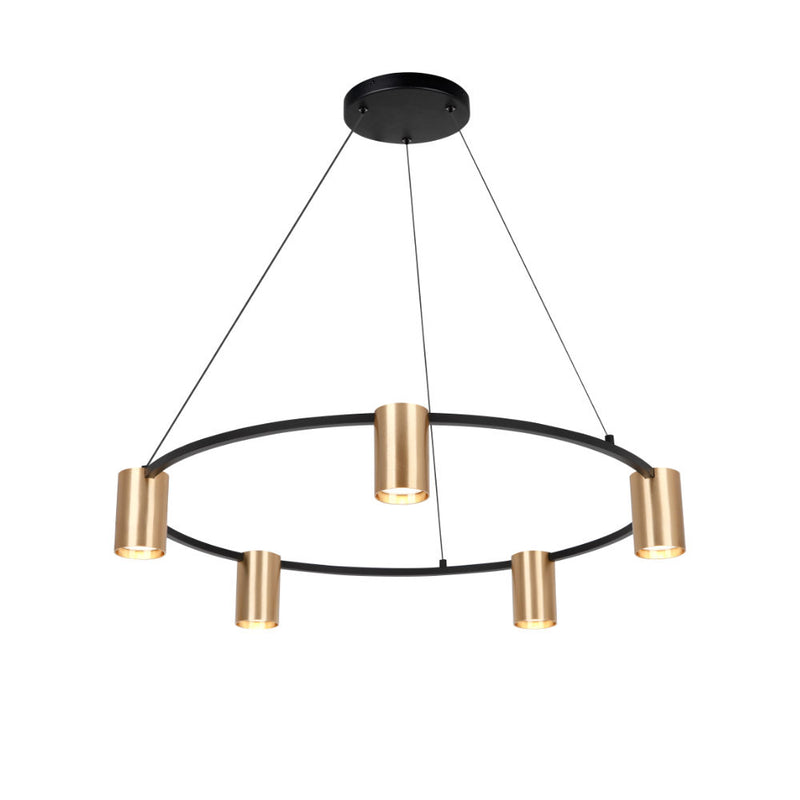 Occhio 5 Light Black | Gold | White Round Pendant Light - Lighting.co.za