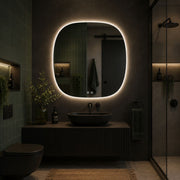 Onix Irregular Square Backlit LED Anti-Fog Bathroom Mirror - LED Mirror - Lighting.co.za