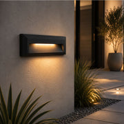 Ozo Delta Slim Black Or White Rectangle CTC LED Step Wall Light - Outdoor Lights - Lighting.co.za