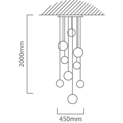 Aurora LED Cluster Pendant Light 2 Sizes