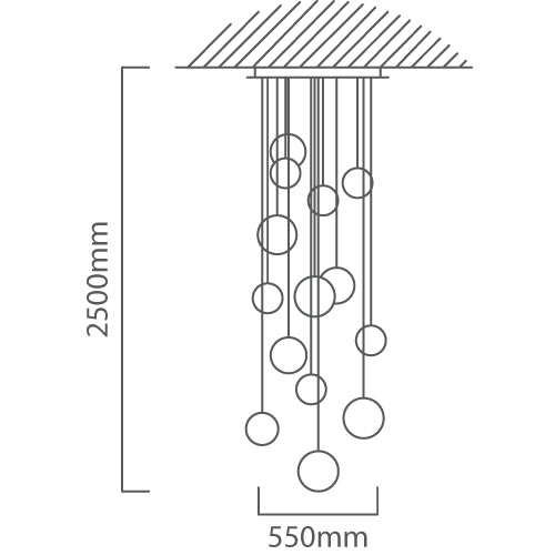 Aurora LED Cluster Pendant Light 2 Sizes