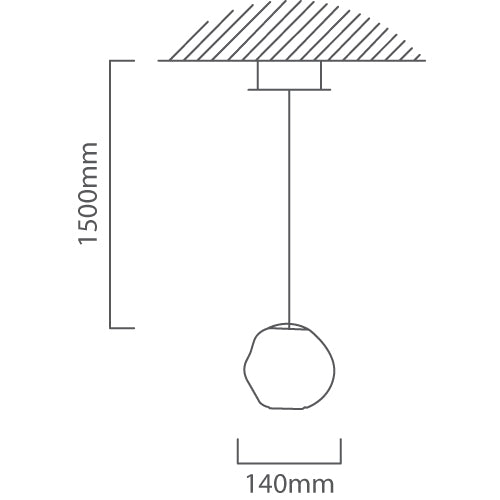 Nori Mini Molten Chrome LED Pendant Light - Lighting.co.za