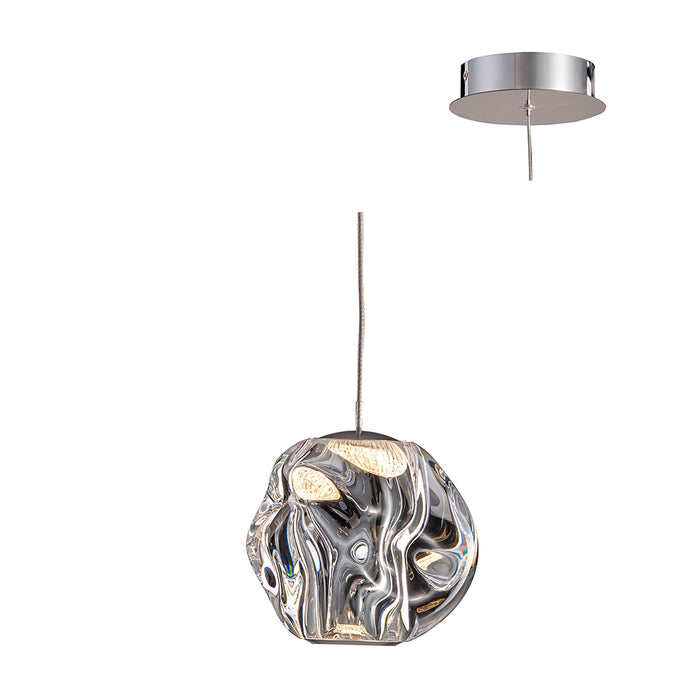 Nori Mini Molten Chrome LED Pendant Light