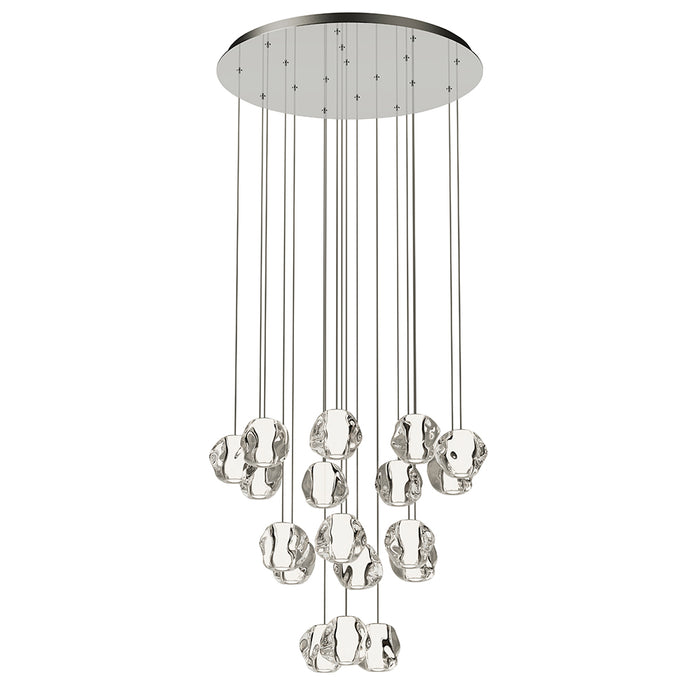 Nori Molten Chrome LED Cluster Pendant Light