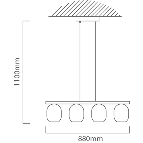 Filago Wood and Smoke Glass Pendant Light - Lighting.co.za