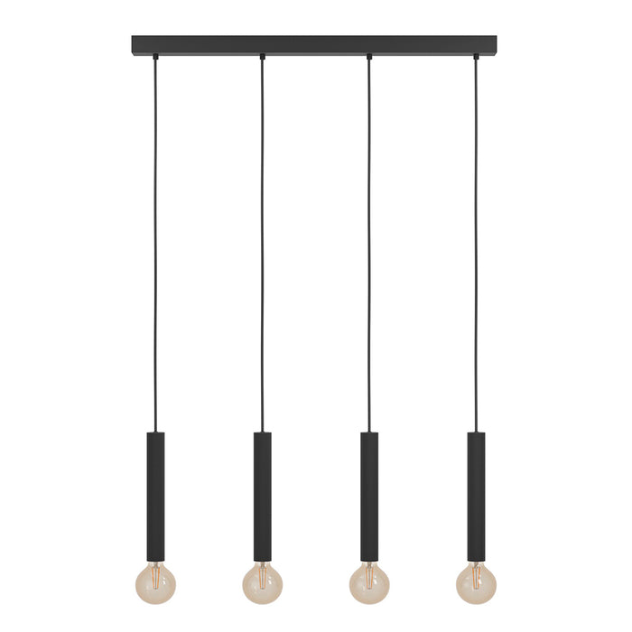 Cortenova Black 1 or 4 Light Pendant Light