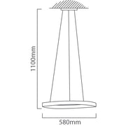 Vellerosa Slim Brushed Brass LED Pendant Light - Lighting.co.za