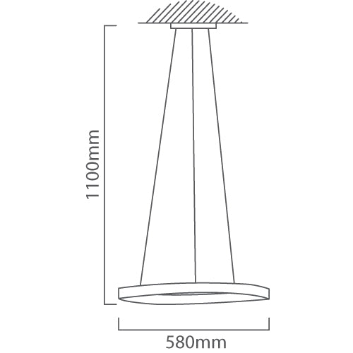 Vellerosa Slim Brushed Brass LED Pendant Light - Lighting.co.za