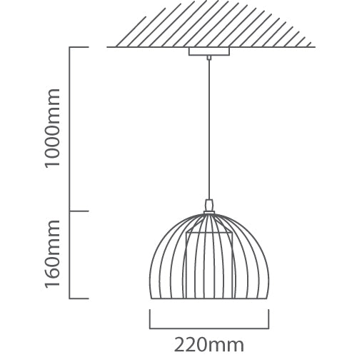 Sunbeam Gold Wire Pendant Light 2 Sizes