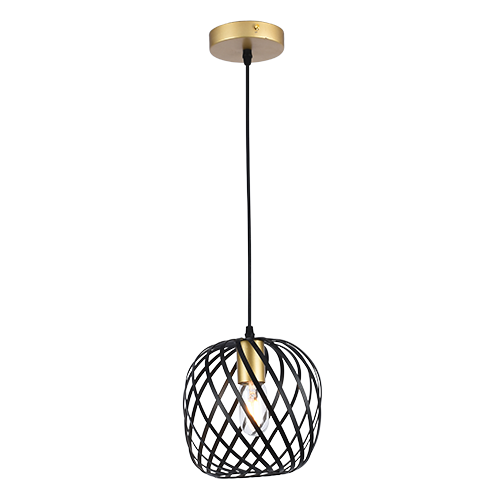 Noir Elegance Black and Gold Pendant Light 2 Styles - Lighting.co.za