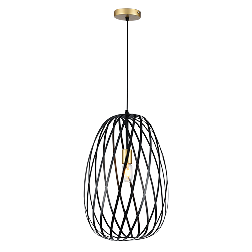 Noir Elegance Black and Gold Pendant Light 2 Styles - Lighting.co.za