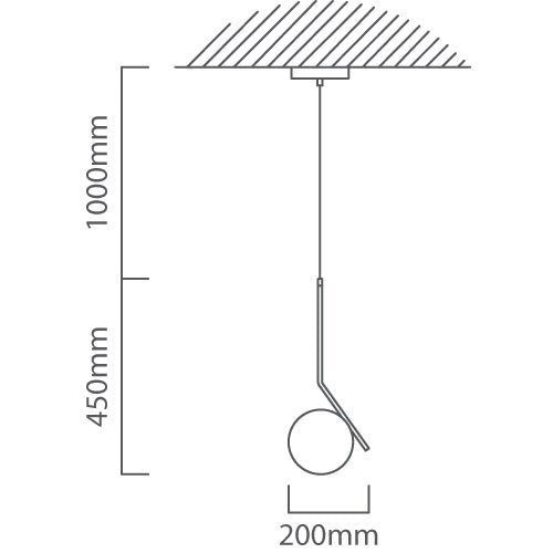 Balance Black and White Glass Pendant Light - Lighting.co.za