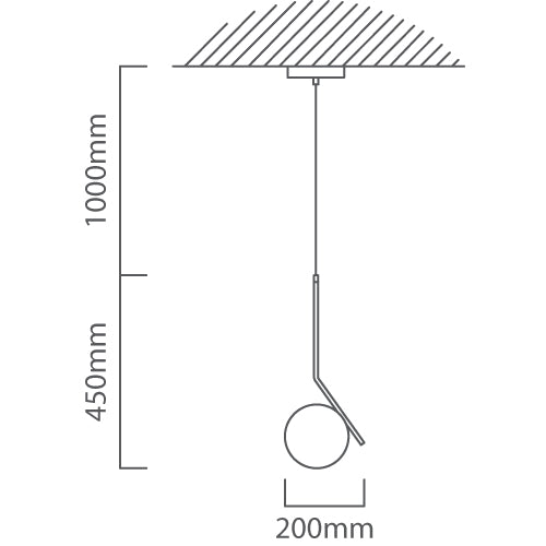 Balance Black and White Glass Pendant Light - Lighting.co.za