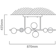 Array 4 Light Black And Smoke Glass Sphere And Stem Pendant Light - Lighting.co.za