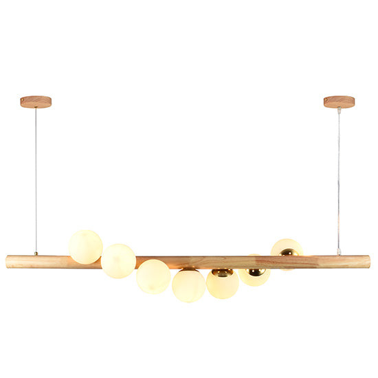 Orion Astral Sphere And Wood Stem Pendant Light - Lighting.co.za