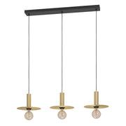 Escandell 3 Light Gold Disk Pendant Light - Lighting.co.za