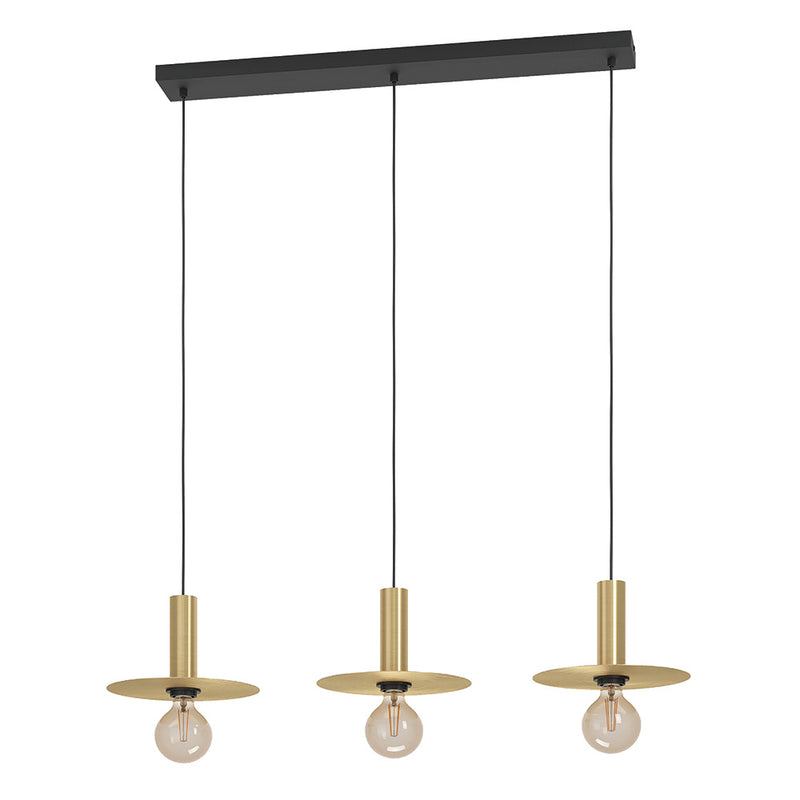 Escandell 3 Light Gold Disk Pendant Light - Lighting.co.za