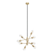 Gradoli 8 Light Brushed Brass Multi Pendant Light - Lighting.co.za