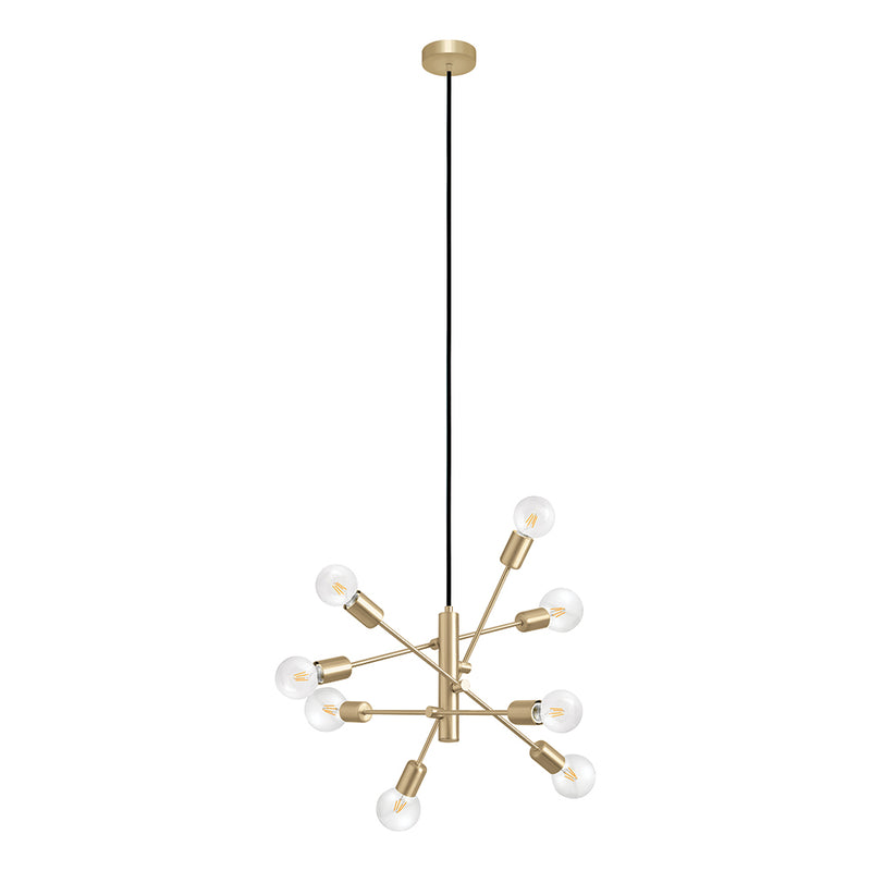Gradoli 8 Light Brushed Brass Multi Pendant Light - Lighting.co.za