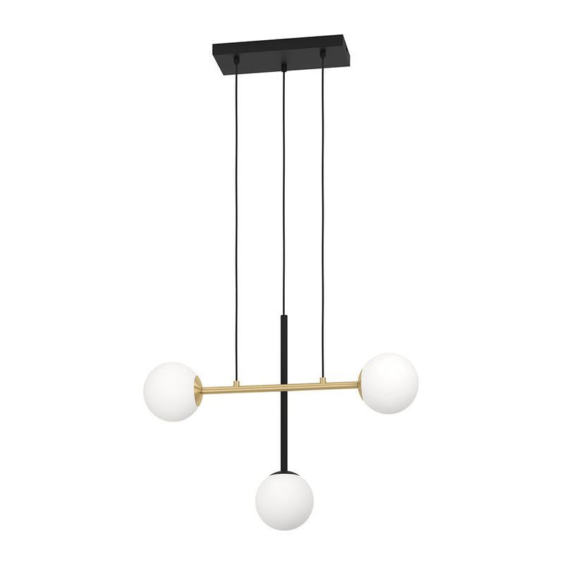 Paz 3 Light Black and Gold Pendant Light - Lighting.co.za