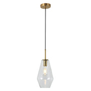 Vetra Style 1 Clear Glass and Gold Pendant Light - Lighting.co.za