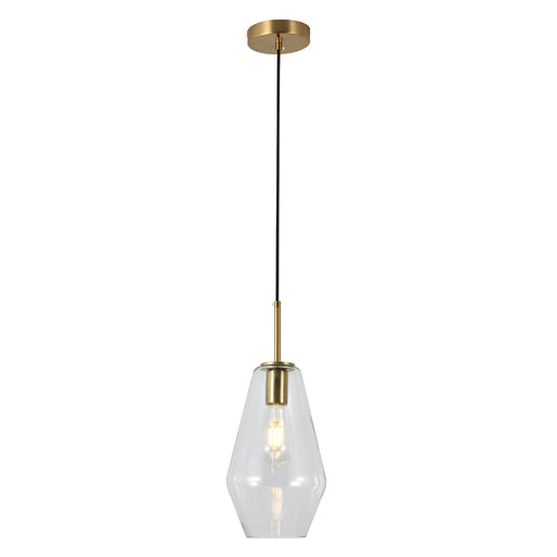 Vetra Style 1 Clear Glass and Gold Pendant Light - Lighting.co.za