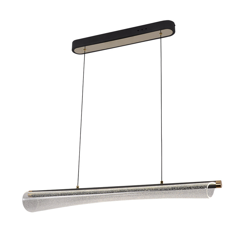 Flare Black and Gold with Clear LED Pendant Light - Lighting.co.za