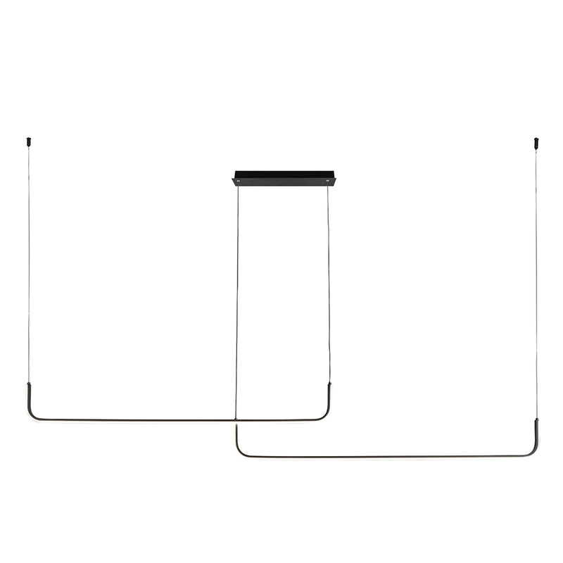 Aro Black Slim LED Linear Pendant Light - Lighting.co.za