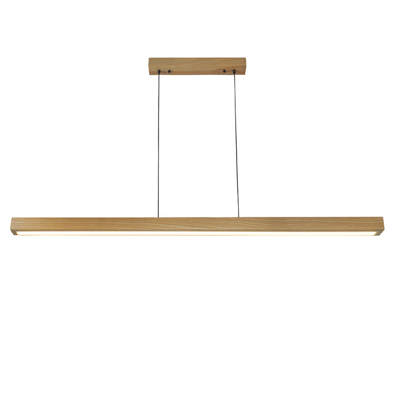 Ona White Ash Wood Linear LED Slim Pendant Light - Lighting.co.za