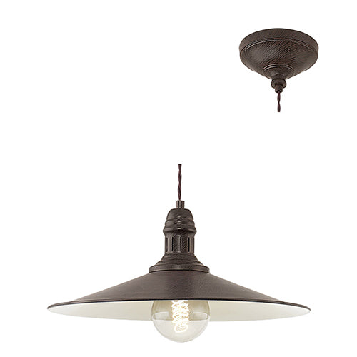 Stockbury 1 Light Antique Brown Farmstyle Pendant Light - Lighting.co.za