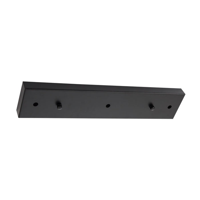 Black Rectangular Ceiling Plate Accessory For Pendant Clusters 2 Sizes - Lighting.co.za