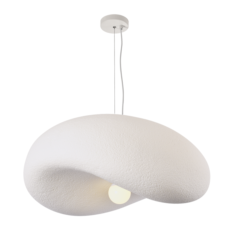 Jasper White or Black Organic Pendant Light 3 Sizes - Lighting.co.za