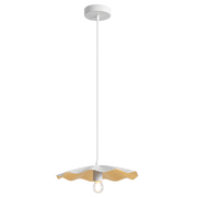 Ansley White and Gold Disk Pendant Light - Lighting.co.za