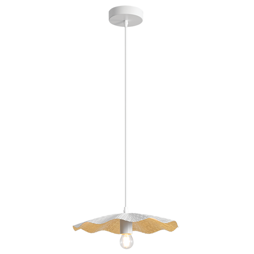 Ansley White and Gold Disk Pendant Light - Lighting.co.za