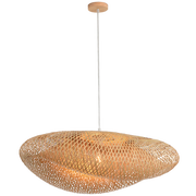 Maya Fold Natural Bamboo Rattan Pendant Light 2 Sizes - Lighting.co.za