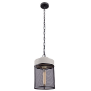 Leo Round Black Mesh and Stone Pendant Light - Lighting.co.za
