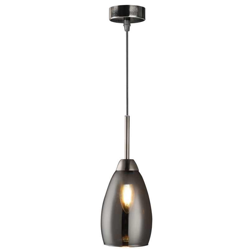 Beluga Amber or Smoke Glass Pendant Light - Lighting.co.za