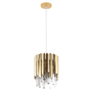 Fragment Polished Steel or Gold and Clear Crystal Glass Pendant Light - Lighting.co.za