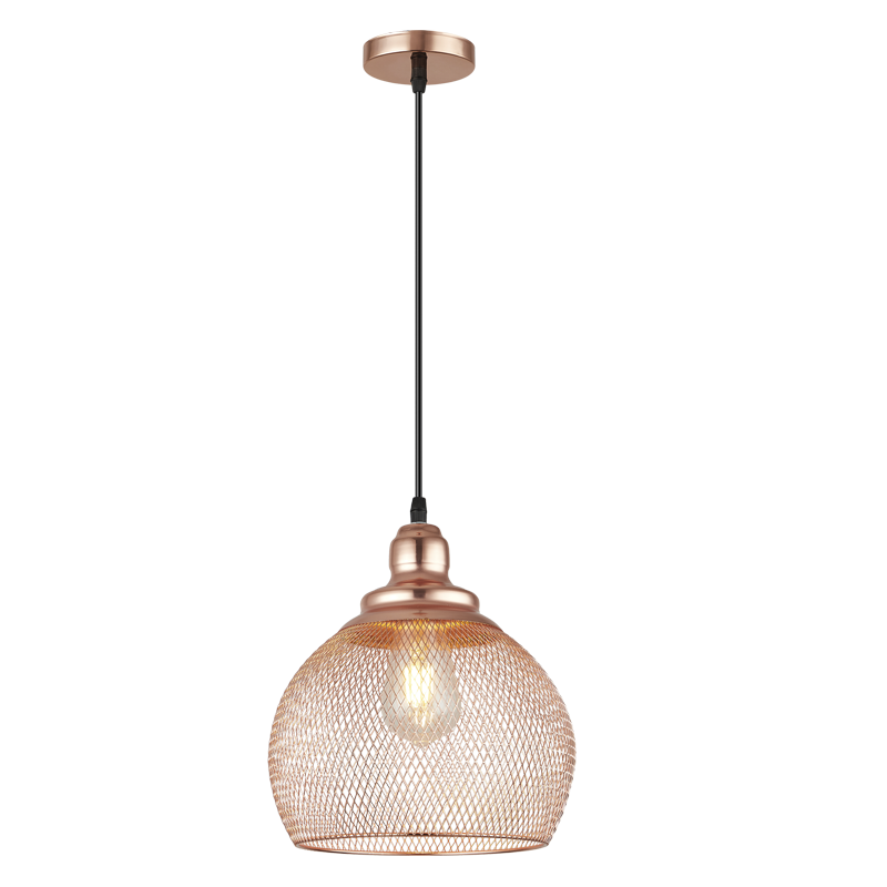 Striana Rose Copper Mesh Pendant Light - Lighting.co.za