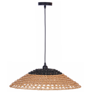 Parson Black and Natural Rope Pendant Light - Lighting.co.za