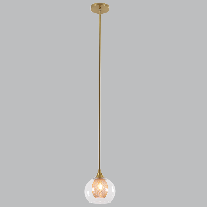 Elixir Pod Gold and Clear Glass Pendant Light - Lighting.co.za