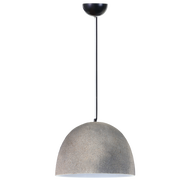 Palma Dome White | Grey Metal and Ceramic Pendant Light - Lighting.co.za