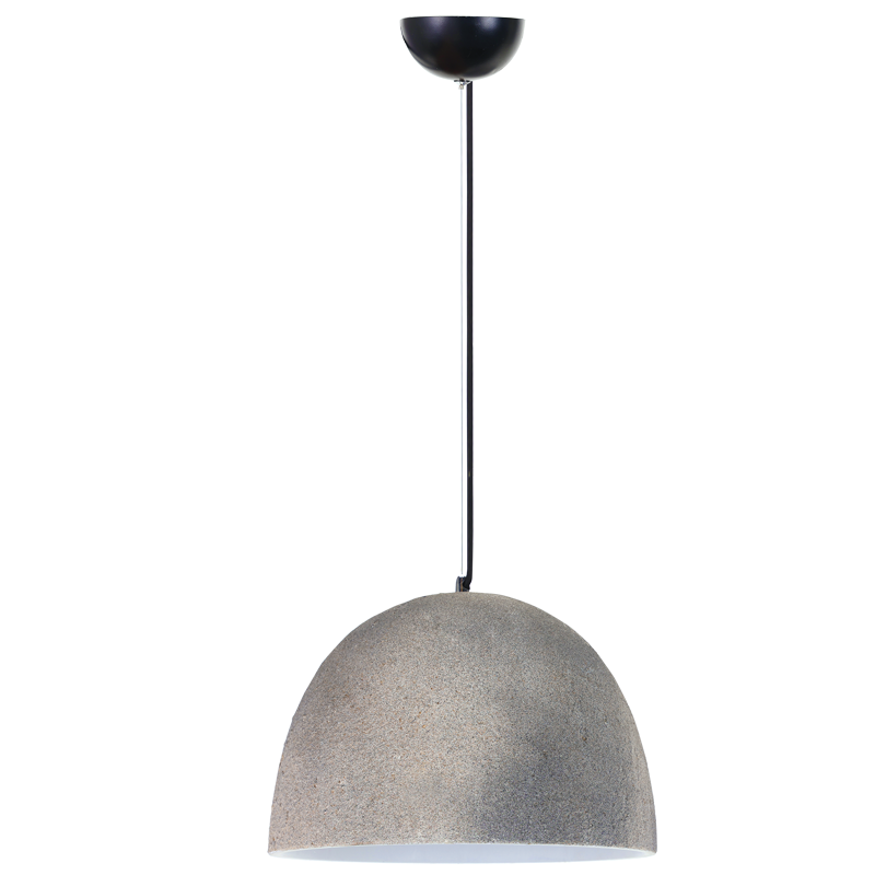 Palma Dome White | Grey Metal and Ceramic Pendant Light - Lighting.co.za