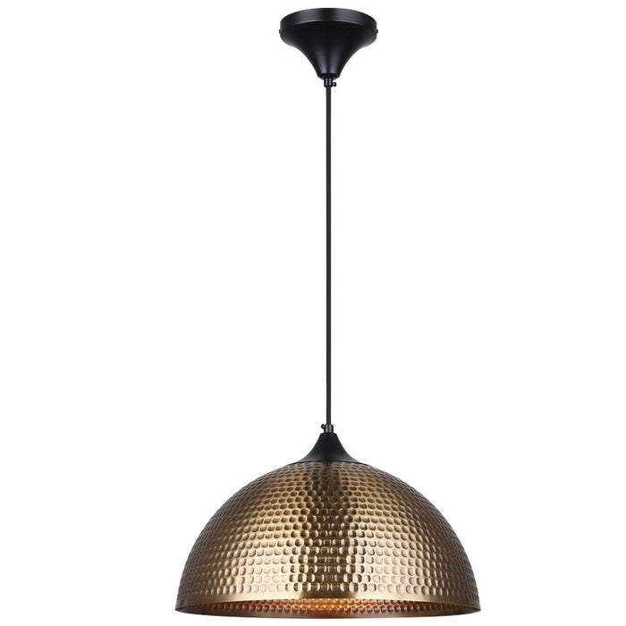 Brooklyn Beaten Antique Brass Pendant Light