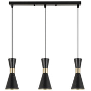 Clarkson Black Gold 1 | 3 Light Pendant Light - Lighting.co.za