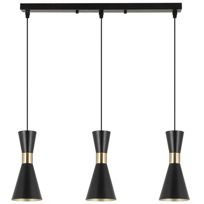 Clarkson Black Gold 1 | 3 Light Pendant Light